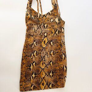 Zara Trafaluc Women's Snakeskin Print Stretch mini Dress Size small used